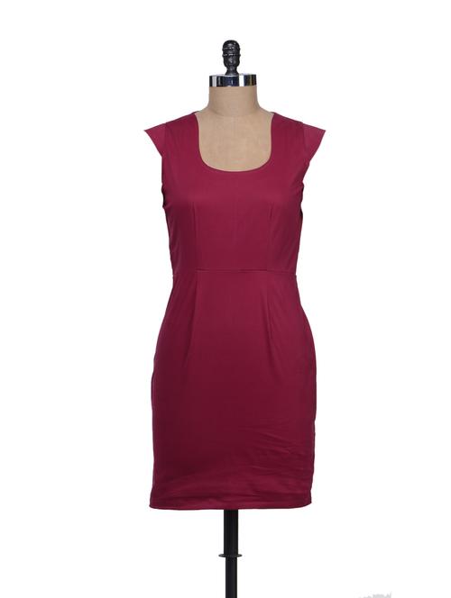 tailored maroon dress - 41483 - Very Small Image - 1