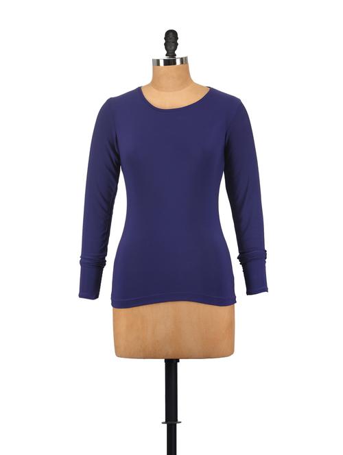 indigo blue full sleeved top - 41494 - Very Small Image - 1