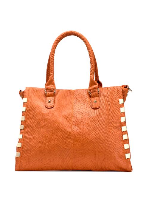orange textured tote - 4175 - Very Small Image - 1
