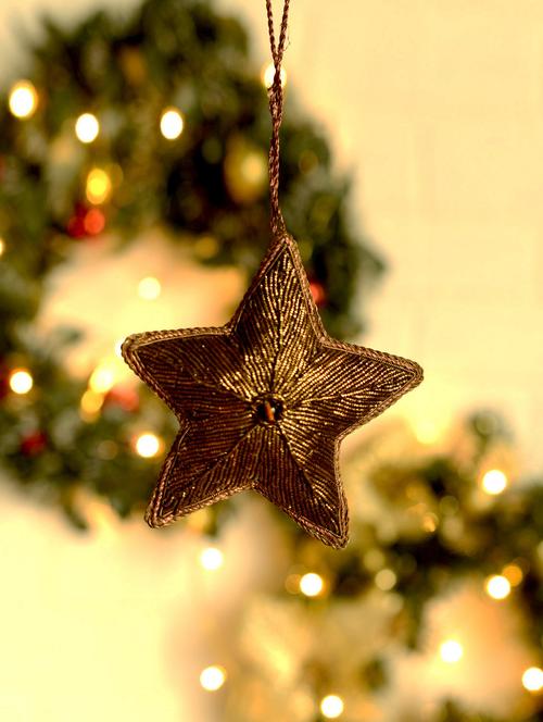 festive fabric star decorative - 41845 - Very Small Image - 1