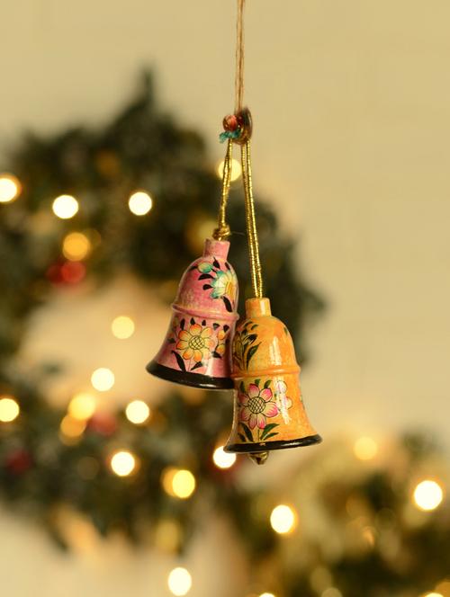 handpainted decorative bells- set of 2 - 41862 - Very Small Image - 1