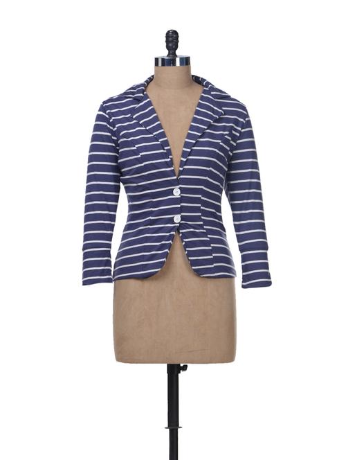 blue stripe jacket - 44377 - Very Small Image - 1