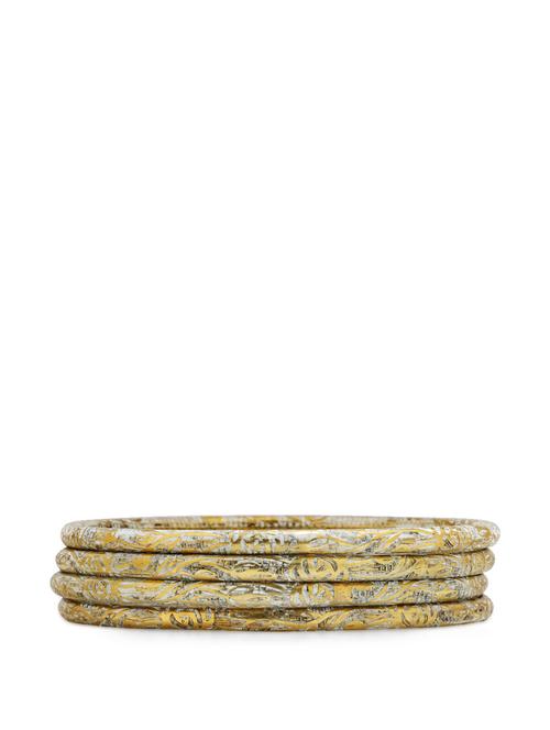 set of four bright yellow bangles - 44490 - Very Small Image - 1