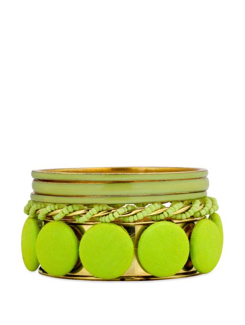 assorted set of bangles in lime green - 44494 - Very Small Image - 1