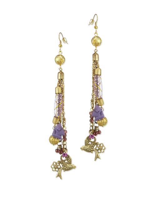 embellished bird drop danglers - 44518 - Very Small Image - 1