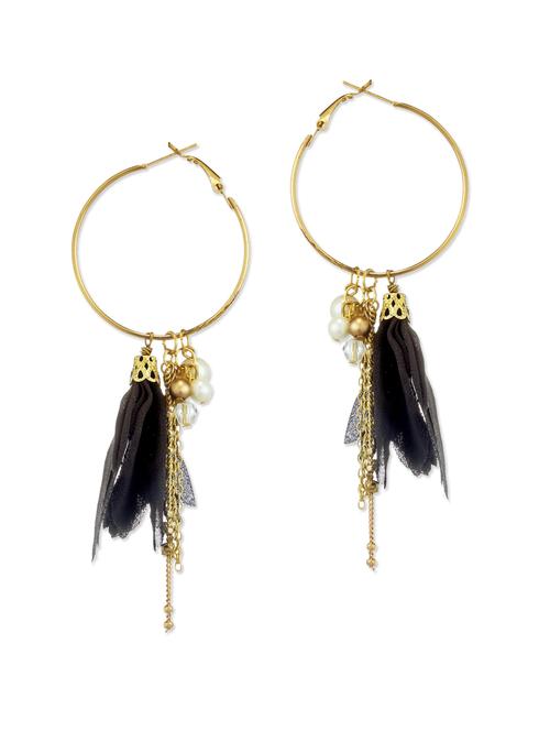 accented hoop earrings - 44523 - Very Small Image - 1