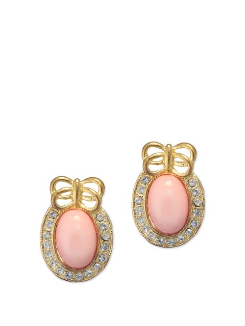 embellished pink oval studs - 44567 - Very Small Image - 1