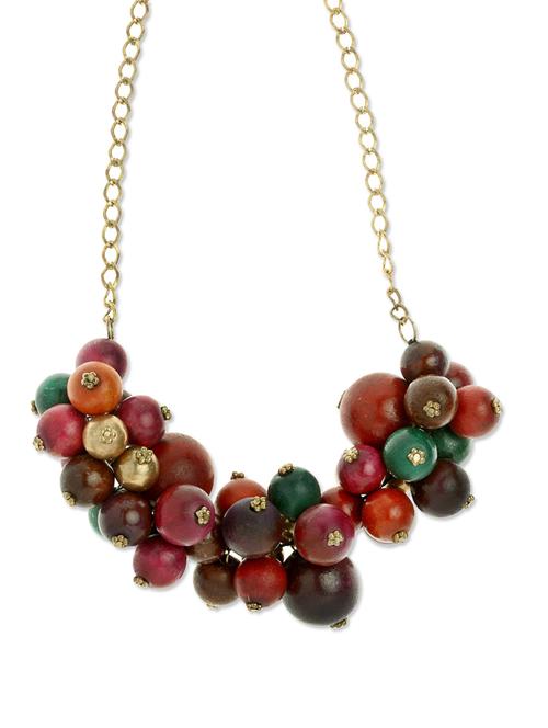 bunched bead necklace - 44602 - Very Small Image - 1