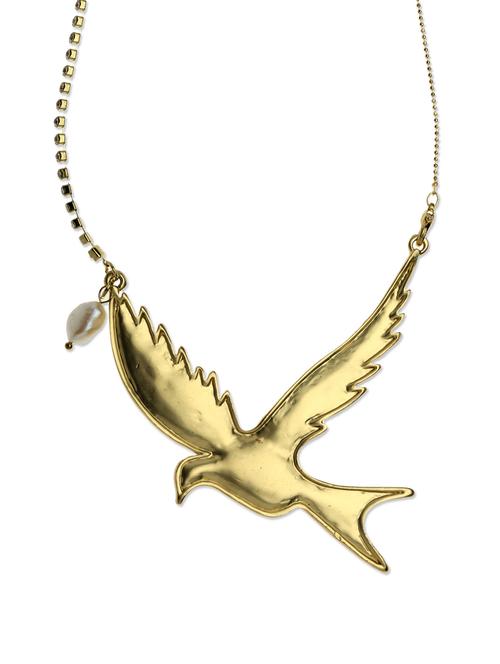 winged bird necklace - 44644 - Very Small Image - 1