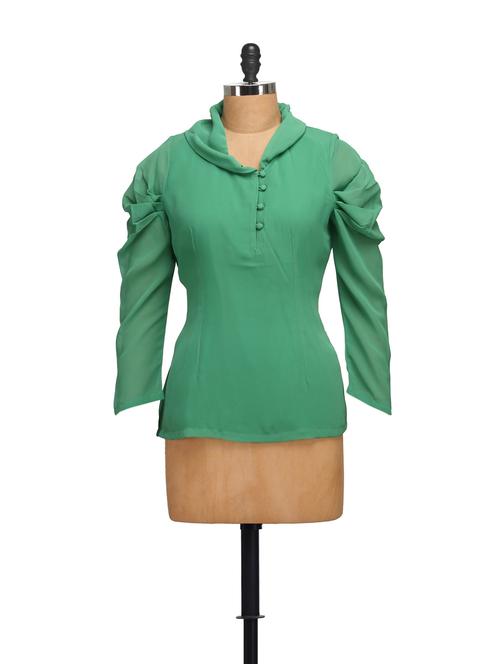trendy green top - 45986 - Very Small Image - 1