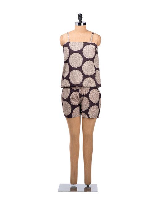 kalamkari printed romper - 4608 - Very Small Image - 1