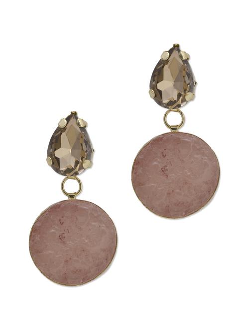 carrot stone drop earrings - 48735 - Very Small Image - 1