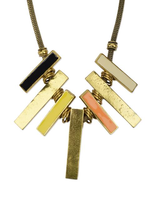 multi acrylic beads tribal necklace - 49339 - Very Small Image - 1