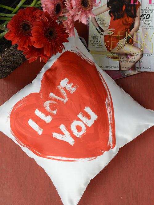 heart print cushion cover - 49440 - Very Small Image - 1