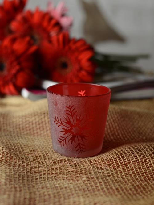 floral textured t-light holder - 49452 - Very Small Image - 1