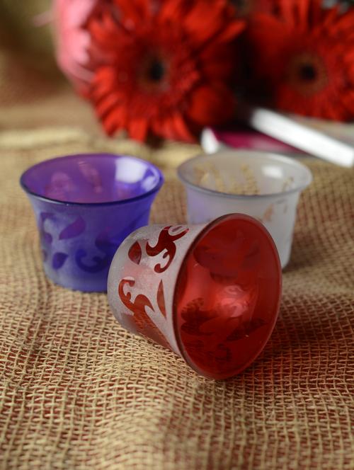textured tea-light holders- setof 3 - 49460 - Very Small Image - 1