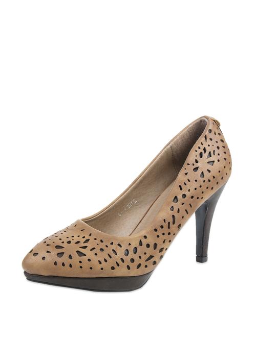 khaki cut out pumps - 52457 - Very Small Image - 1