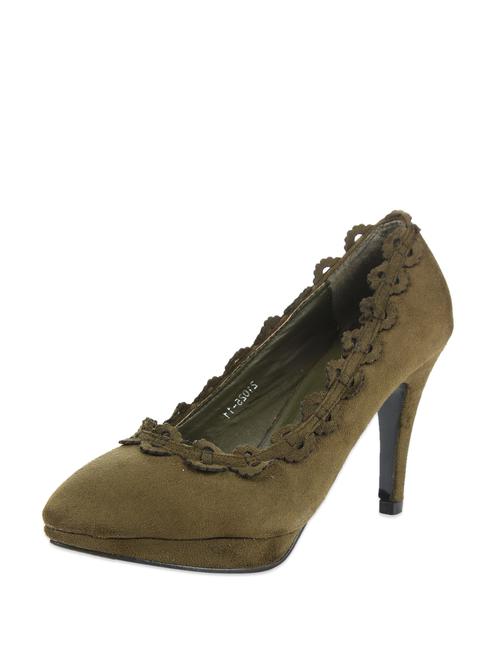 green leatherette pumps - 52459 - Very Small Image - 1