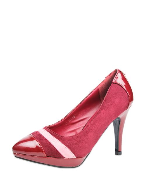 maroon suede pumps - 52461 - Very Small Image - 1