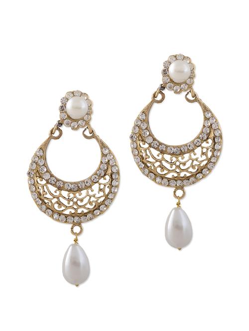 jaali pattern drop earrings - 52860 - Very Small Image - 1