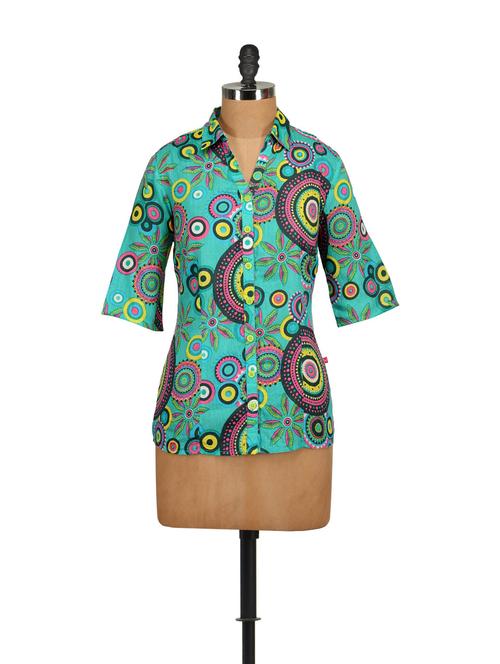 aqua printed shirt - 54030 - Very Small Image - 1