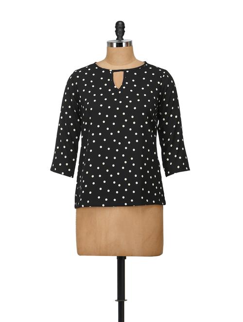 elegant black & white dotted top - 55337 - Very Small Image - 1