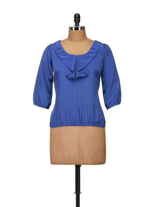 chic blue top with flapped front - 55340 - Very Small Image - 1