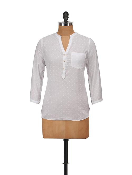 elegant white summer top - 55378 - Very Small Image - 1