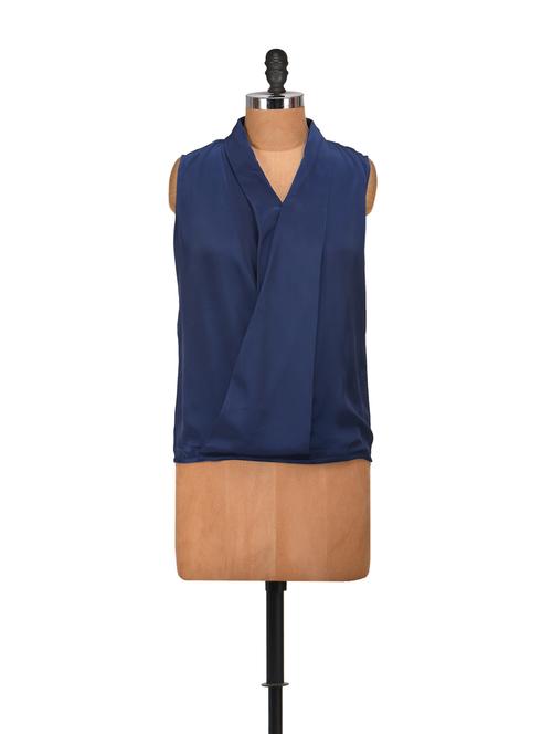 navy wrapped front top - 55394 - Very Small Image - 1