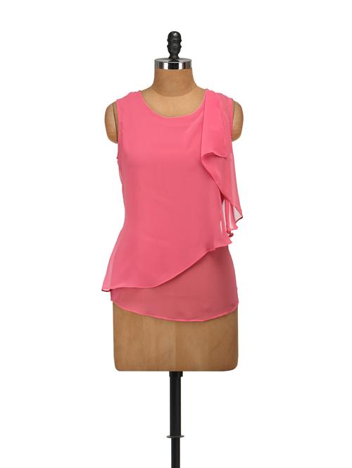 elegant pink layered top - 55400 - Very Small Image - 1