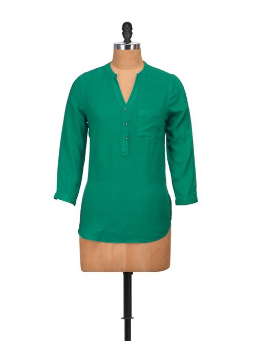 elegant turquoise top - 55418 - Very Small Image - 1