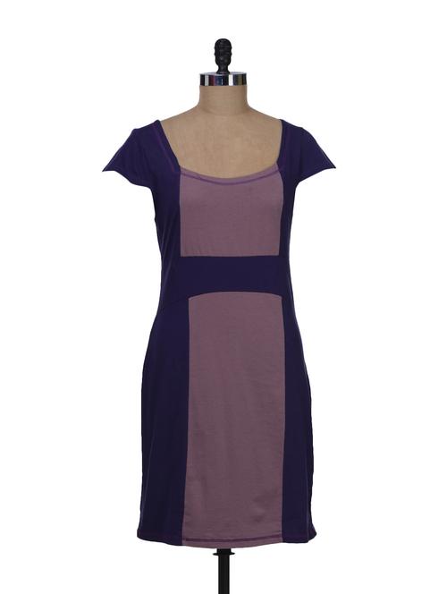 Simple Two Tone Dress - 56362 - Very Small Image - 1
