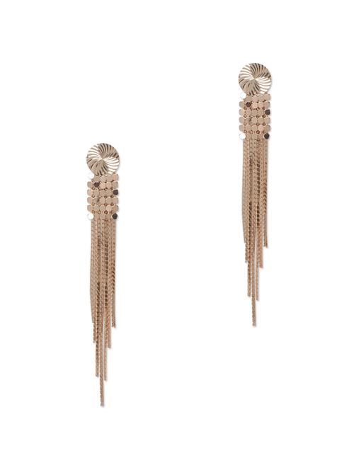 Edgy Metal Chain Earrings - 56917 - Very Small Image - 1