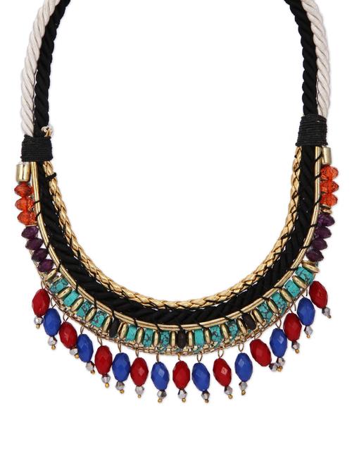 multi beads neckpiece - 57406 - Very Small Image - 1