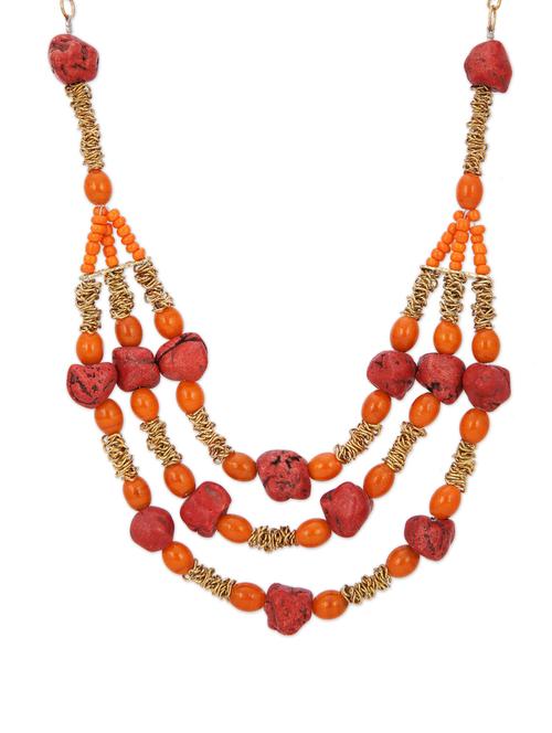 layered beaded neckpiece - 57438 - Very Small Image - 1