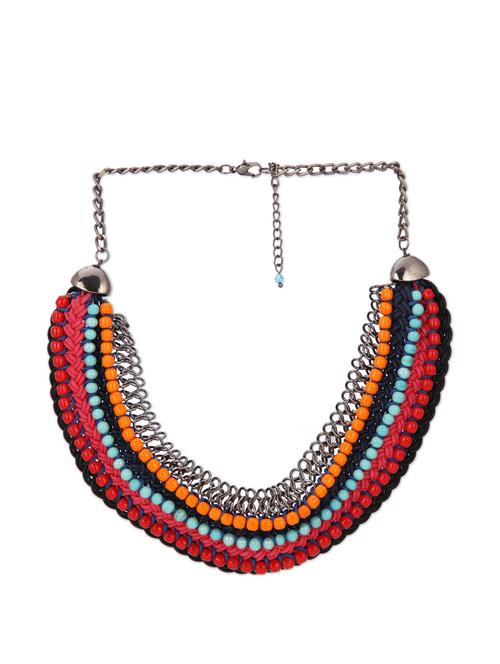 multi beaded necklace - 57445 - Very Small Image - 1