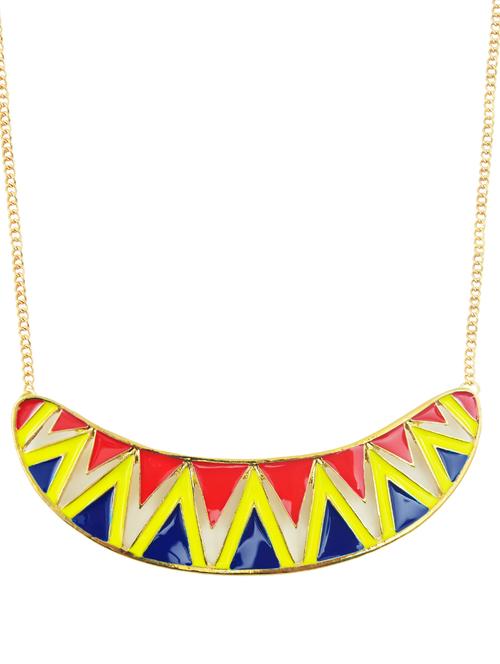 multi hued bohemian necklace - 59172 - Very Small Image - 1