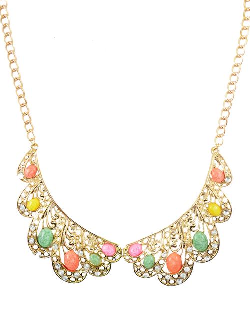 golden hued gemstone collar - 59208 - Very Small Image - 1