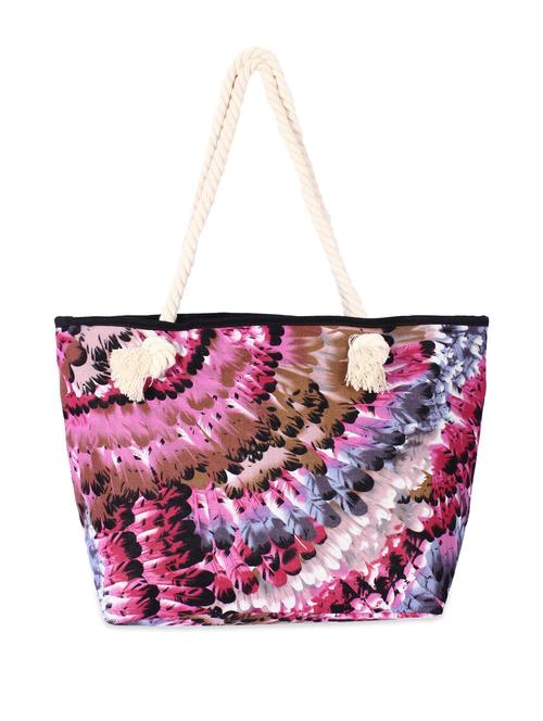 stylish pink printed handbag - 62216 - Very Small Image - 1
