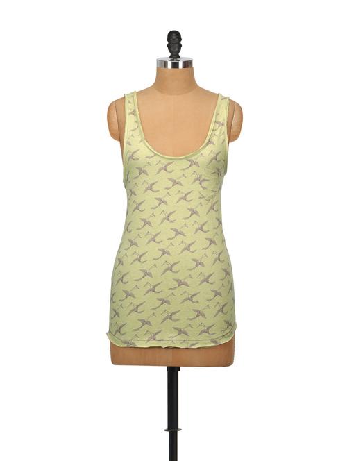 swan print organic cotton racer back top - 63602 - Very Small Image - 1