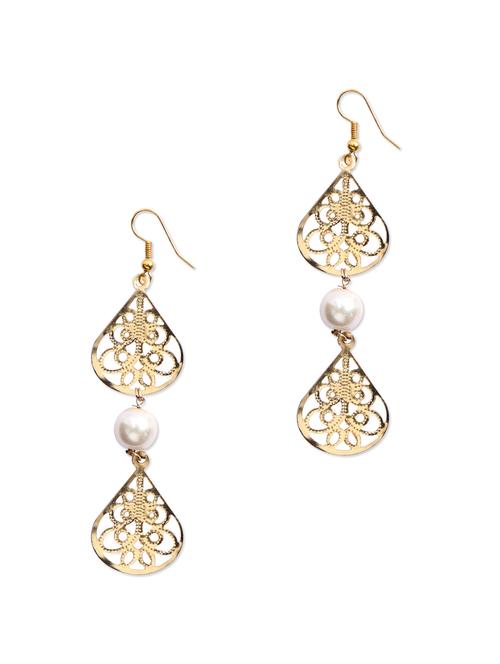double drop leaf earrings - 70303 - Very Small Image - 1