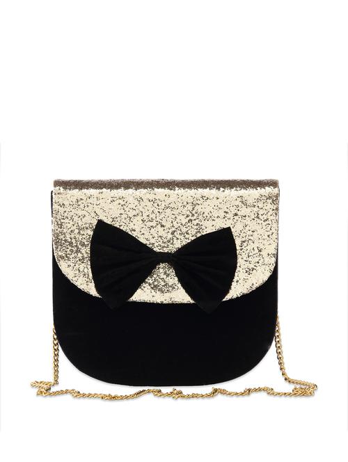 Black & Gold Shimmer Sling Bag - 70414 - Very Small Image - 1