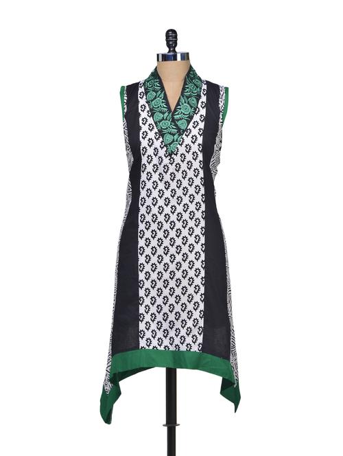 differential hemline kurta - 70804 - Very Small Image - 1