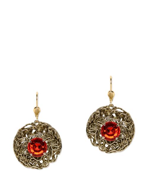 round red earrings - 72210 - Very Small Image - 1