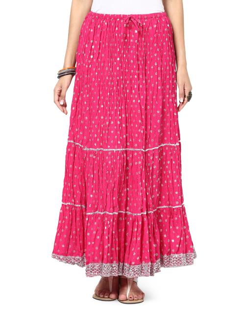 flirty fuchsia long skirt - 72283 - Very Small Image - 1