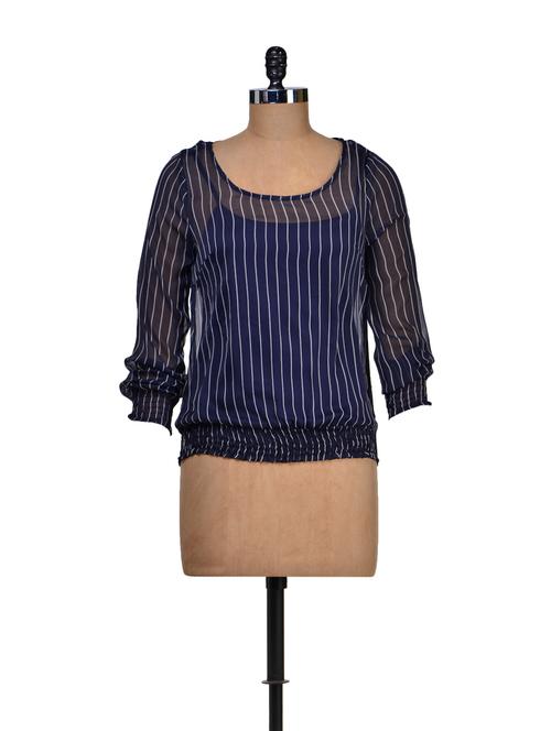 blue striped top - 72439 - Very Small Image - 1