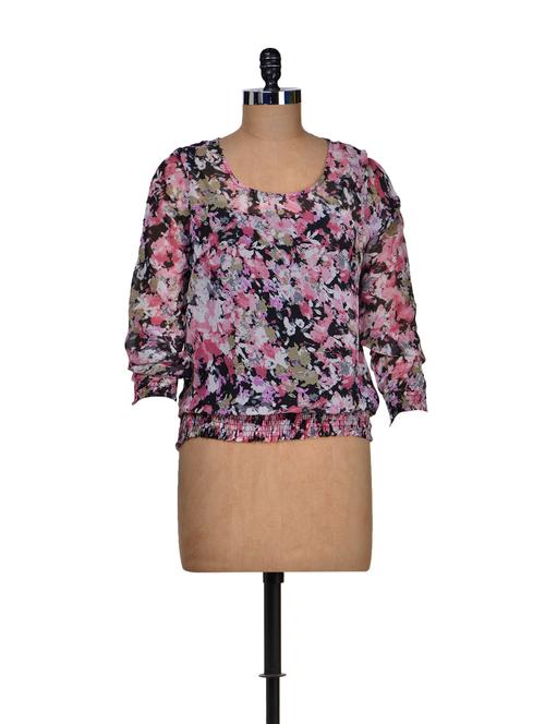 chic floral top - 72441 - Very Small Image - 1