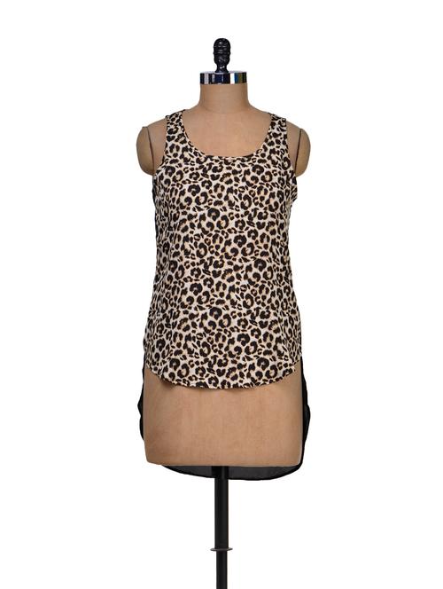 brown animal print top - 72510 - Very Small Image - 1