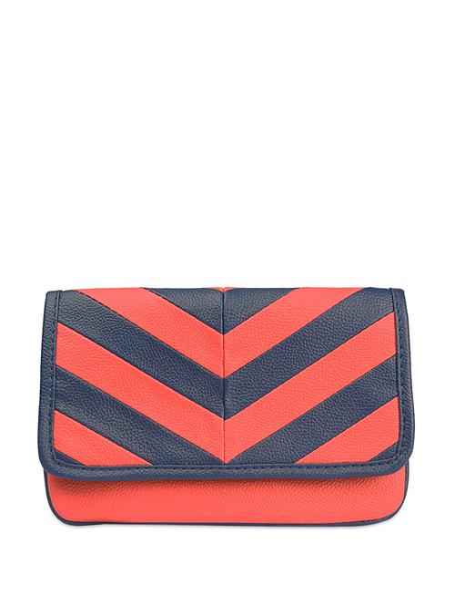 red clutch with striped flap - 72704 - Very Small Image - 1