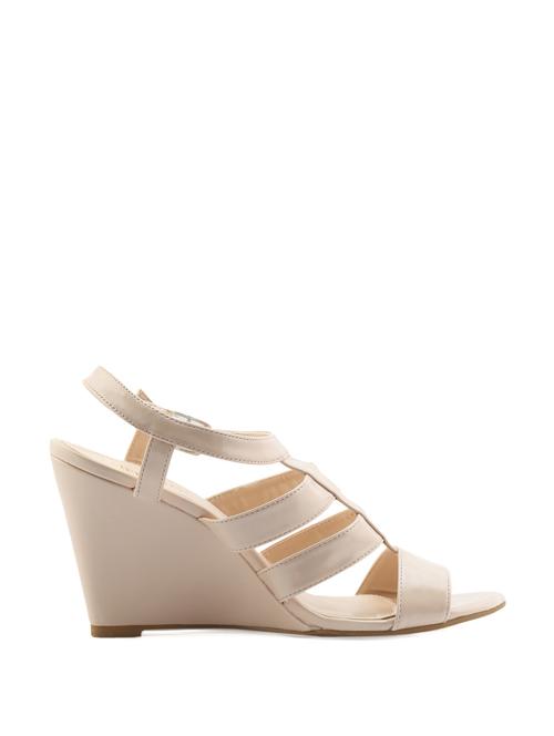 Strappy Nude Wedges - 74134 - Very Small Image - 1